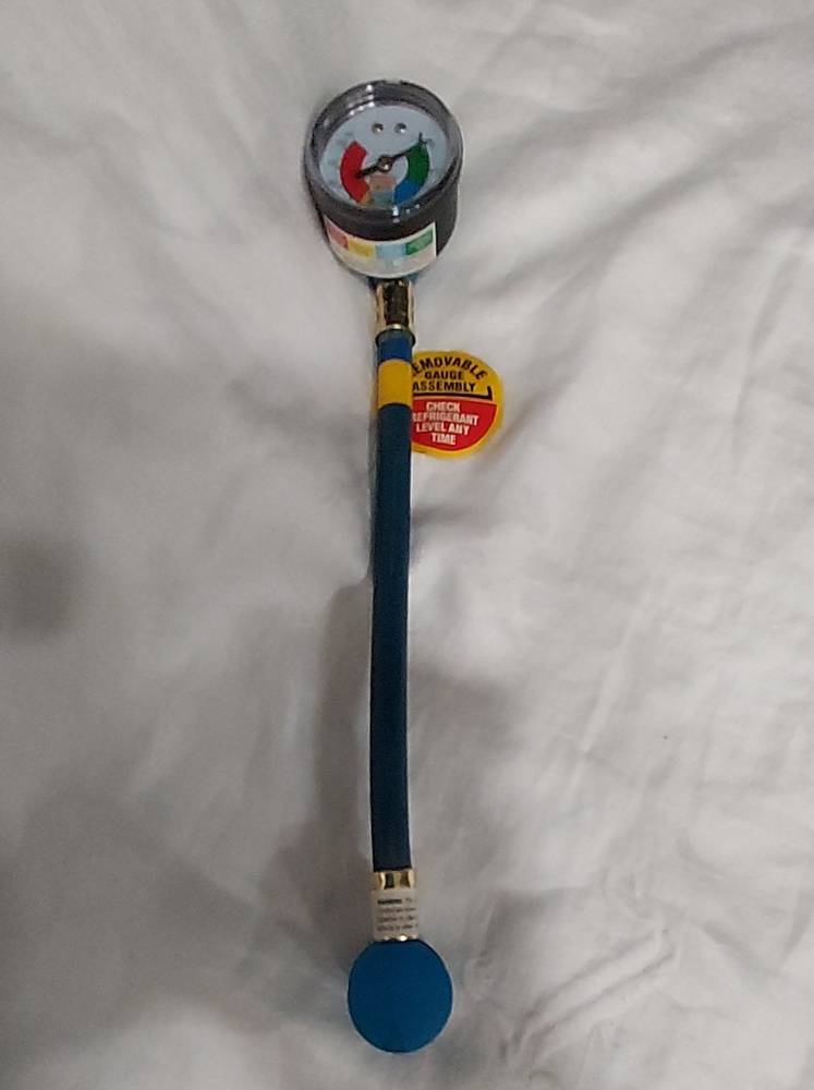 NEW, Removable Refrigerant Gauge Assembly Hose psi 225, 11 inch.